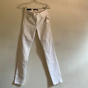 J Brand, skinny leg, mid rise, 11” leg opening